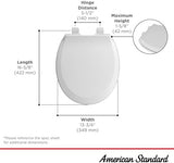American Standard 5503B00B.020 Transitional Slow-Close Round Front Toilet Seat, White