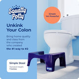 Squatty Potty Simple Bathroom Toilet Stool, Deep Purple 7", Ergonomic Stool – Posture-Enhancing Bathroom Footrest for Improved Digestion & Constipation Relief