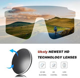 Ukoly Cycling Sunglasses for Men Women with 3 Interchangeable Lenses, Polarized Sports Sunglasses, Baseball Sunglasses