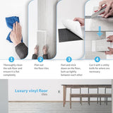 Art3d 36-Pack Peel and Stick Luxury Vinyl Flooring Tiles, 54 Sq. Ft Self Adhesive Wood Plank for Kitchen, Bedroom, Bathroom, Grey Ash