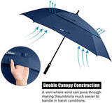 Golf Umbrella Large 58/62/68 Inch Automatic Open Golf Umbrella Extra Large Oversize Double Canopy Vented Umbrella Windproof Waterproof for Men and Women