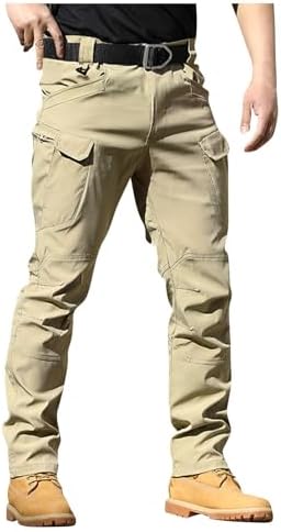 Tactical Pants for Men Water Resistant Hiking Cargo Pants Multi Pockets Stretch Waterproof Quick Dry Work Pants