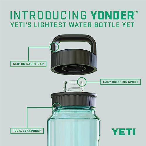 YETI Yonder Water Bottle with Yonder Chug Cap, Lightweight, Leakproof and BPA-Free