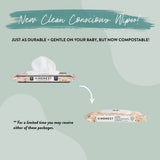 The Honest Company Clean Conscious Multi-Use Wipes | Hypoallergenic + Unscented for Sensitive Skin | Over 99% Water, Compostable, Plant Based, Baby Wipes | Rose Blossom, 288 Count