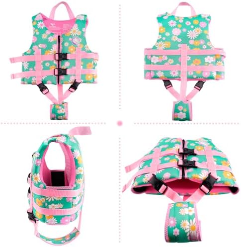 Pottwal Swim Vest for Kids - Swim Jacket for 1-2 Years (24-33LBS) - Buoyancy Aid Made of Neoprene & EPE - with Adjustable Crotch Strap