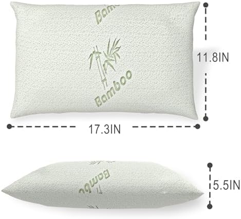 Camping Pillow for Sleeping 2 Pack,Small Travel Pillow,Shredded Memory Foam Pillow Packable with Storage Bag,Soft Cover,Portable Small Pillow for Camp Backpacking Hiking Gear&Accessories