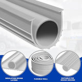 DGSL Garage Door Seals Bottom Rubber，Weather Stripping Sealing Strip Replacement,Universal Weatherproof Threshold Buffering (Grey, 10 Ft,)