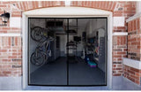 Garage Screen Doors for 1 Car Garage, 8x7Ft Magnetic Closure Heavy Duty Weighted Bottom Screen Self Sealing Fiberglass Mesh Anti Annoying Animals Retractable Net-Easy Assembly & Pass-Through (Black)