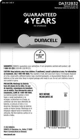 DURACELL Hearing Aid Batteries Brown Size 312, 32 Count Pack, 312A Size Hearing Aid Battery with Long-Lasting Power, Extra-Long EasyTab Install for Hearing Aid Devices