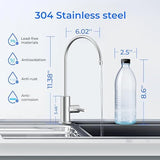 Waterdrop Filtered Water Faucet, Drinking Water Faucet, Reverse Osmosis Faucet, RO Faucet, RO Water Faucet, Water Filter Faucet for Kitchen Sink, Water Dispenser Faucet, Stainless Steel, Lead-Free