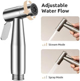 Arofa Hands-Free Handheld Bidet Sprayer for Toilet, Dual Control Mode Spray Handheld Bidet with Adjustable Water Flow, Bidet Toilet Sprayer with Bidet Hose for Feminine Wash