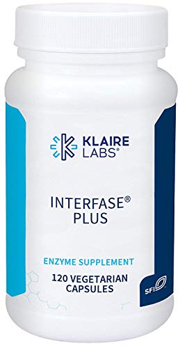 Klaire Labs Ther-Biotic Interfase Plus - Enzyme Combination to Disrupt Biofilm Matrix + EDTA - Gastrointestinal System, Gut Flora, Biofilm & Detox Support (120 Capsules)