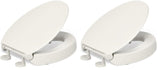 KOHLER 25875-96 Hyten 3" Height, Elevated Soft Close Elongated Toilet Seat, Contoured Seat with Grip-Tight Bumpers, Quick-Attach Hardware, No Slam Toilet Seat, Biscuit (Pack of 2)