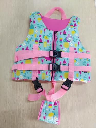 Pottwal Swim Vest for Kids - Swim Jacket for 1-2 Years (24-33LBS) - Buoyancy Aid Made of Neoprene & EPE - with Adjustable Crotch Strap