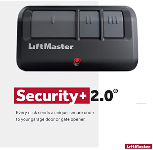 LiftMaster 893Max Security+ 2.0 3-Button Gate Operator Remote Control with Visor Clip - Pack of 2