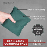 Play Platoon Cornhole Bags Weather Resistant- Set of 8 Regulation Bean Bags for Tossing- Official Professional Size & Weight Corn Hole Bags Two Color All Weather Cornhole Beans Bag Set with Tote Bag