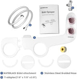 Bidet Attachment for Toilet, Self-Cleaning Dual Retractable Nozzles Bidet, Non-Electric Adjustable Water Pressure for Hygienic Rear & Feminine Wash, Easy Installation Ultra-Slim (Rose Gold)