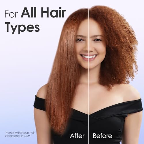 Hair Straightener, Fast Heat Titanium Flat Iron with Negative Ions to Create Sleek Style, 2 in 1 Straightener and Curler Dual Voltage Styling Tool for Professional Salon Straighten/Curl/Wave