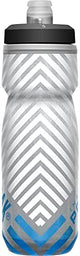 CamelBak Podium Chill Insulated Bike Water Bottle - Easy Squeeze Bottle - Fits Most Bike Cages - 21oz, Grey Blue Stripe