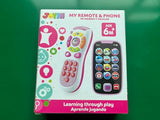 JOYIN Baby Learning Phone and Remote Toy for Toddler, Pink Smartphone Toys with Music for Infants, Kids, Holiday Stocking Stuffers, Birthday Gift for Girls, Gifts for Christmas