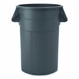 Kleen Commercial Brute Heavy-Duty Round Trash Can, 44-Gallon, Gray, Utility Garbage Container, Landscapers/Construction Sites/Restaurants/Offices/Warehouses Made in USA