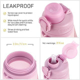 Collapsible Water Bottles 20oz, Leak Proof, BPA-Free, Foldable Silicone Travel Water Bottle with Straw Strap for Cycling, Hiking, Outdoors