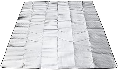 Wind Tour Outdoor Double-Sided Moisture-Proof Aluminum Foil Foam Pad Waterproof and Insulating Foil Mat Picnic Mat Camping Mat for Beach Tent and Camping
