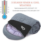 Camping Sleeping Bag 3 Seasons Lightweight &Waterproof with Compression Sack Camping Sleeping Bag Indoor & Outdoor for Adults & Kids