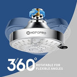 HOPOPRO 5-Mode High Pressure Shower Head - The Washington Post, NBC News, Today TV Show Recommended - High Flow Fixed Showerheads (4 Inch Silver)