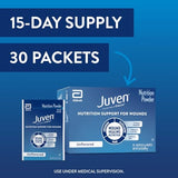 Juven Therapeutic Nutrition Drink Powder Including Collagen Peptides, Amino Acids, and HMB For Wound Healing Support, Unflavored, 30 Packets