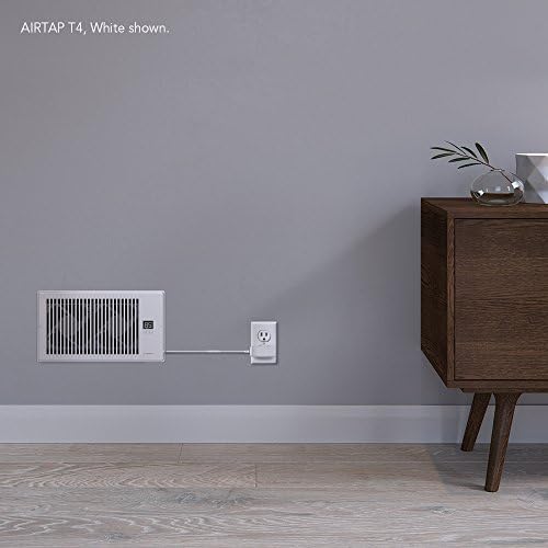 AC Infinity AIRTAP T4 White, Register Booster Fan for 4” x 10” Register Holes, Improves Heating & Cooling Vents, Quiet 10-Speeds, Bluetooth App Control Data Alerts
