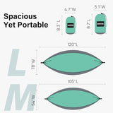 Kootek Camping Hammock 500 lbs Capacity, Portable Hammocks with Tree Straps & Attached Carry Bag, Camping Essentials Gear, Perfect for Outside Indoor Hiking Beach Backpack Travel