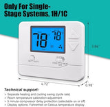 Non-Programmable Thermostats for Home 1 Heat/1 Cool Conventional Single-Stage Systems (Blue Backlight)