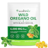Oil of Oregano Softgels 6000mg, 120 Count | 2 in 1 Formulated with Black Seed Oil 200mg, Organic Oregano Oil Capsules, High Carvacrol & Thymoquinone for Immune Support | Non-GMO, Gluten-Free