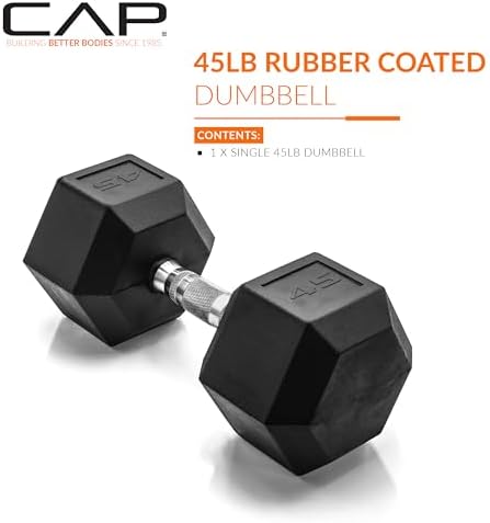 CAP Barbell Coated Hex Dumbbell Weight | Multiple Options
