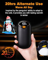 Hand Warmers Rechargeable - 7000mAh Electric Hand Warmer Reusable 2 Pack with LED Digital Display, 4 Levels Max 132℉, 20 Hrs Warmth Magnetic Portable Pocket Heater for Golf, Camping, Hunting, Fishing