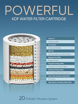 Cobbe Shower Filter for Hard Water Shower Head Filter - with 2 Replaceable Filter Cartridges - High Output Shower Water Filter for Removing Chlorine and Harmful Substance, Brushed Nickel