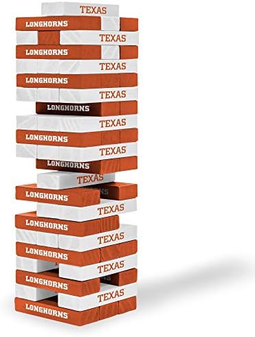 Wild Sports NCAA Pro Football Tabletop Stackers Block Game for College Football Fan, Dorm Game, Tailgate