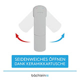 Bächlein Mizarela bath tap in classic design, single lever mixer with durable ceramic cartridge and mounting kit, bath tap chrome - flat spout