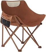 Portable Lightweight Compact Camping Foldable Chair with Carry Bag for Hiking Fishing Beach Brown