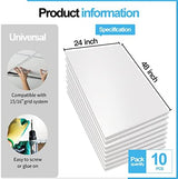 Art3d 10-Pack Smooth Drop Ceiling Tile 2ft x 4ft - Fire-Rated, Waterproof, Reusable - Premium PVC, No Sag and Breakage - Cover 80 Sq. Ft, White