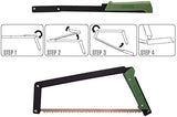 AGAWA - BOREAL21 -> 21 Inch Folding Bow Saw - Black Frame, Green Handle, 21" All Purpose Blade