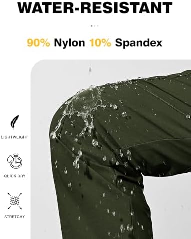 TBMPOY Women's Hiking Cargo Pants Lightweight Water Resistant Quick Dry Fishing Camping Travel Work Pant with 6 Pockets