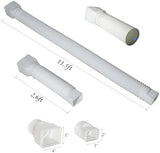 11.5ft Long Gutter Downspout Extensions Flexible, Drain Downspout Extender, Down Spout Drain Extender, Gutter Connector Rainwater Drainage, Extendable from 2.6ft to 11.5ft(White)