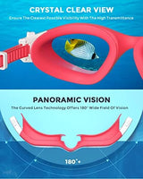 OMID Kids Swim Goggles, P2mini Polarized Swimming Goggles Comfortable for Age 6-14