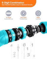 Sportneer Bike Lock: 5 Digit Combination High Security Anti Theft Bike Chain Lock - 3.2/3.6/4ft Heavy Duty Keyless Bicycle Lock for Bike, Motorcycle, Scooter, Door & Gate - 4/6mm Thick, Easy to Use