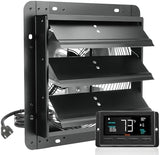 VEVOR 12-Inch Exhaust Fan with Temperature Humidity Controller, 940 CFM, 10-Speed Adjustable, ETL Listed, Black