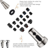 with 15 Adapters Pull Down Kitchen Sink Faucet Head Replacement, 3 Functions Plastic Kitchen Sink Sprayer Nozzle Replacement for Kitchen Faucet, Pause Mode (Brushed Nickel)