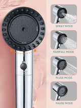 Cobbe Filtered Shower Head with Handheld, High Pressure 5-mode Showerhead with Filters, Built-in Power Wash for Hard Water - Remove Chlorine - Reduces Dry Itchy Skin, Chrome