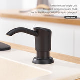 GAGALIFE Built in Sink Soap Dispenser or Lotion Dispenser for Kitchen Sink, Matte Black ABS Pump Head, with 17 Ounce PET Large Soap Bottle